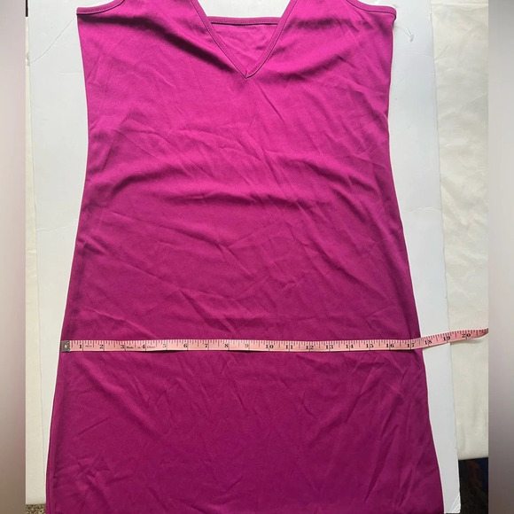 Nordstrom V Neck Mini Slip Dress Womens XS Pink Purple Stretchy NWOT Adjustable - Picture 9 of 12